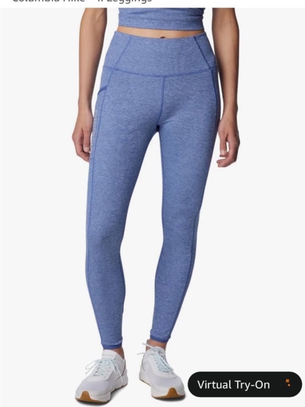 Columbia Hike II Blue Heathered High Waisted Pocket Leggings - Size Small